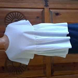 Zara white cotton top sz S